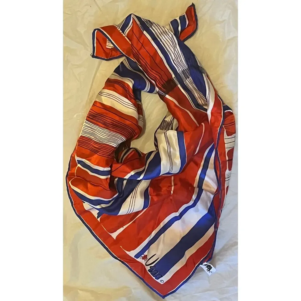 Vintage VERA Neumann Scarf Ladybug Signed ~ Abstract ~ Made in Japan ~ 22